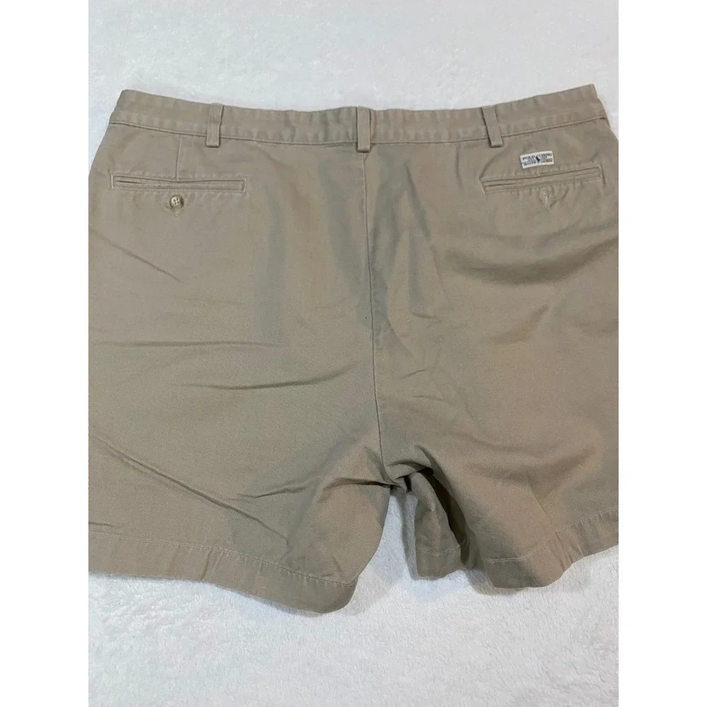Polo Ralph Lauren Andrew Short Mens 42 Khaki Tan Pleated Chino Twill‎